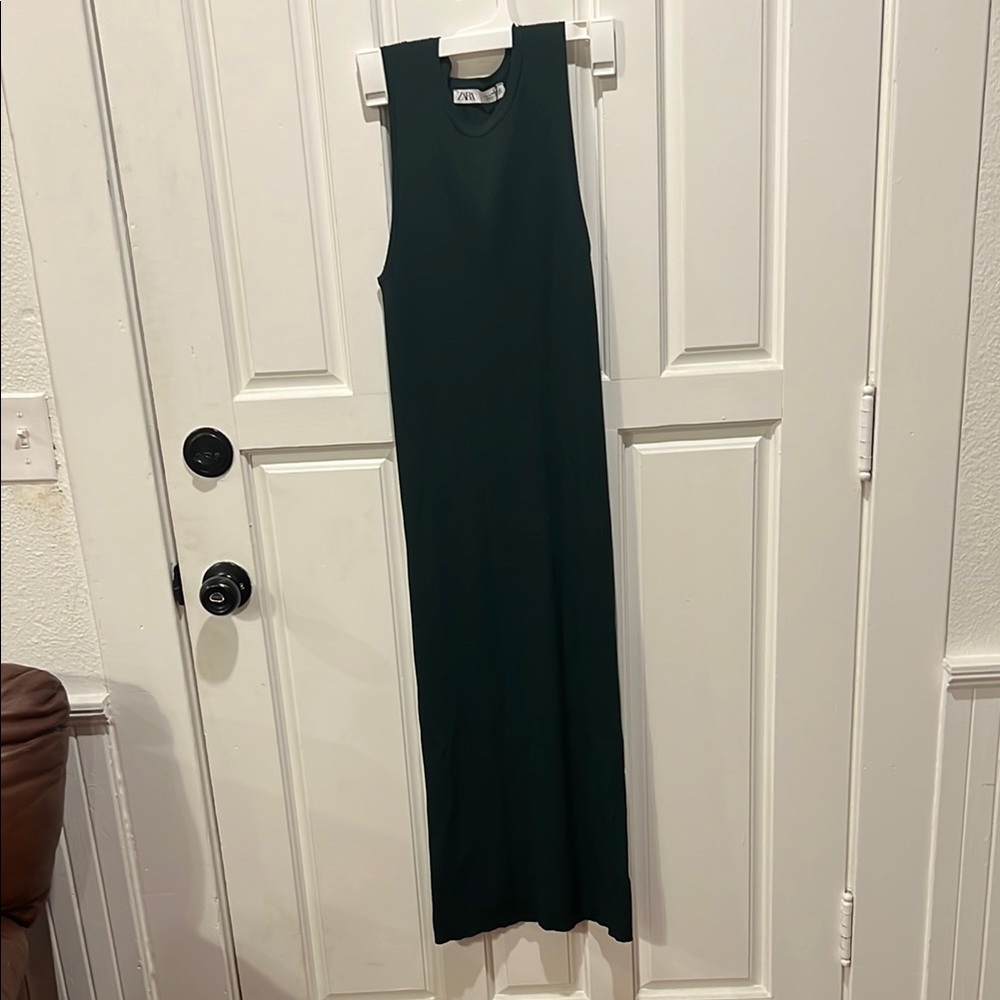 Green Zara Sleeveless Dress